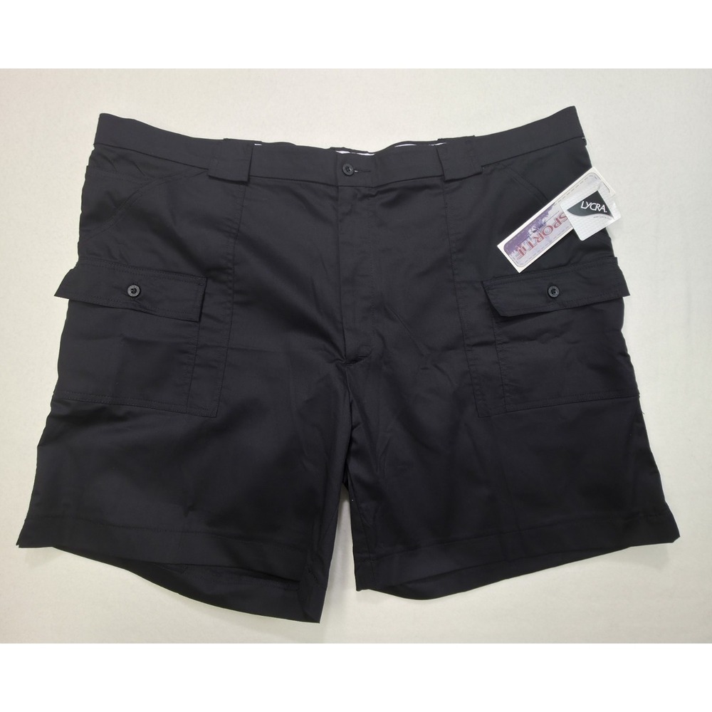 Le Coq Sportif Black Cargo Shorts for Men